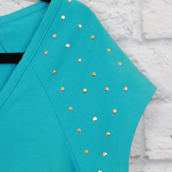 NICKI MINAJ Gold Studded Cropped Top Tee Shirt L - Picture 4 of 10